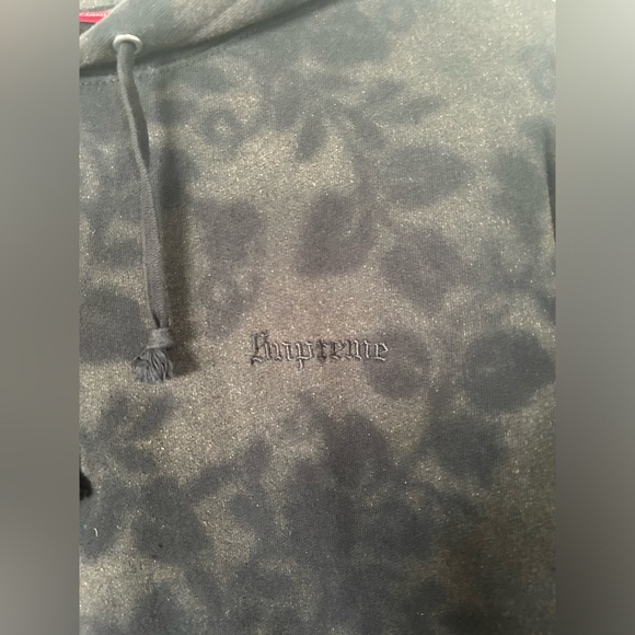 Supreme BLEACHED LACE HOODY BLACK - Picture 3 of 12